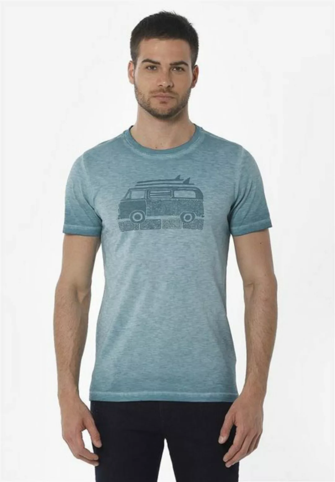 Cold Pigment Dyed T-shirt Aus Bio-baumwolle Mit Print günstig online kaufen