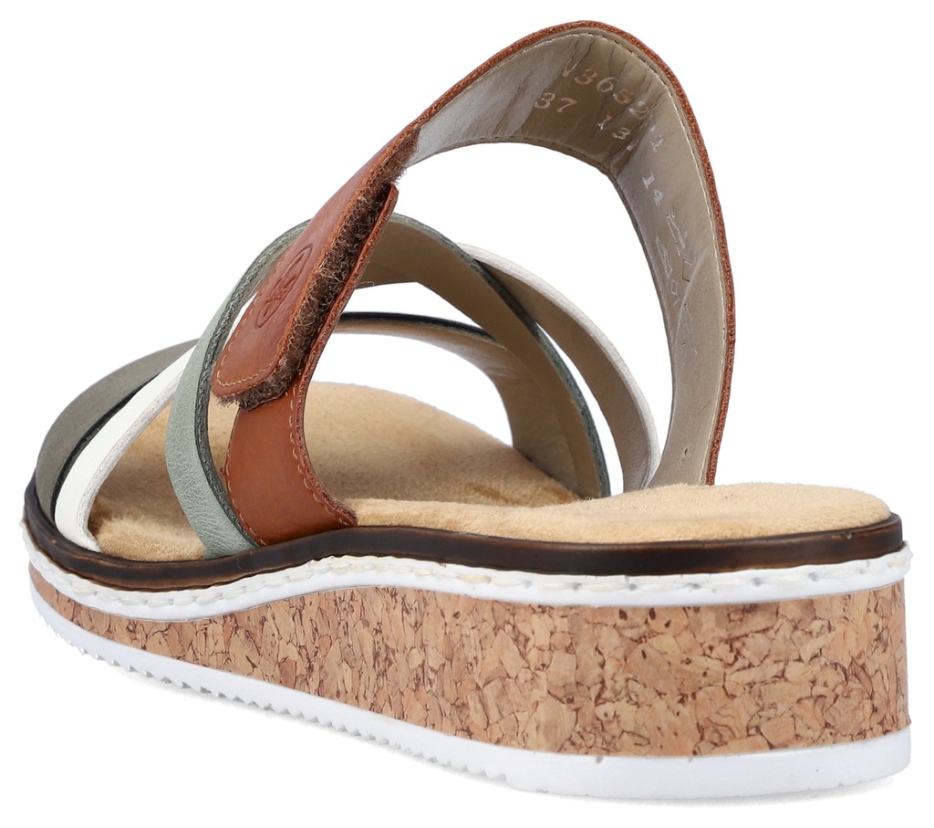 Rieker Pantolette, Keilabsatz, Sommerschuh, Schlappen mit Klettriemchen günstig online kaufen