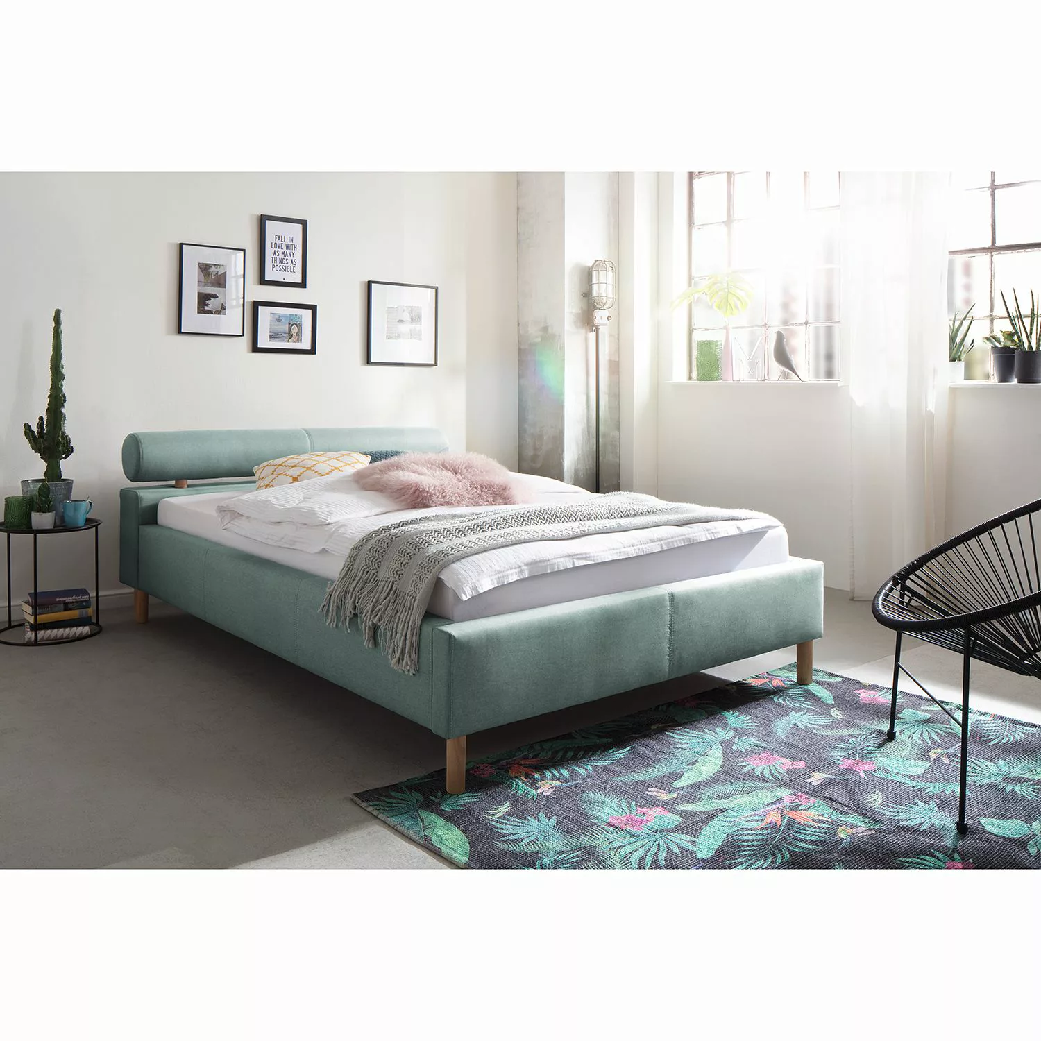 Polsterbett - blau - 156,5 cm - 229 cm - 79 cm - Betten > Doppelbetten - Mö günstig online kaufen