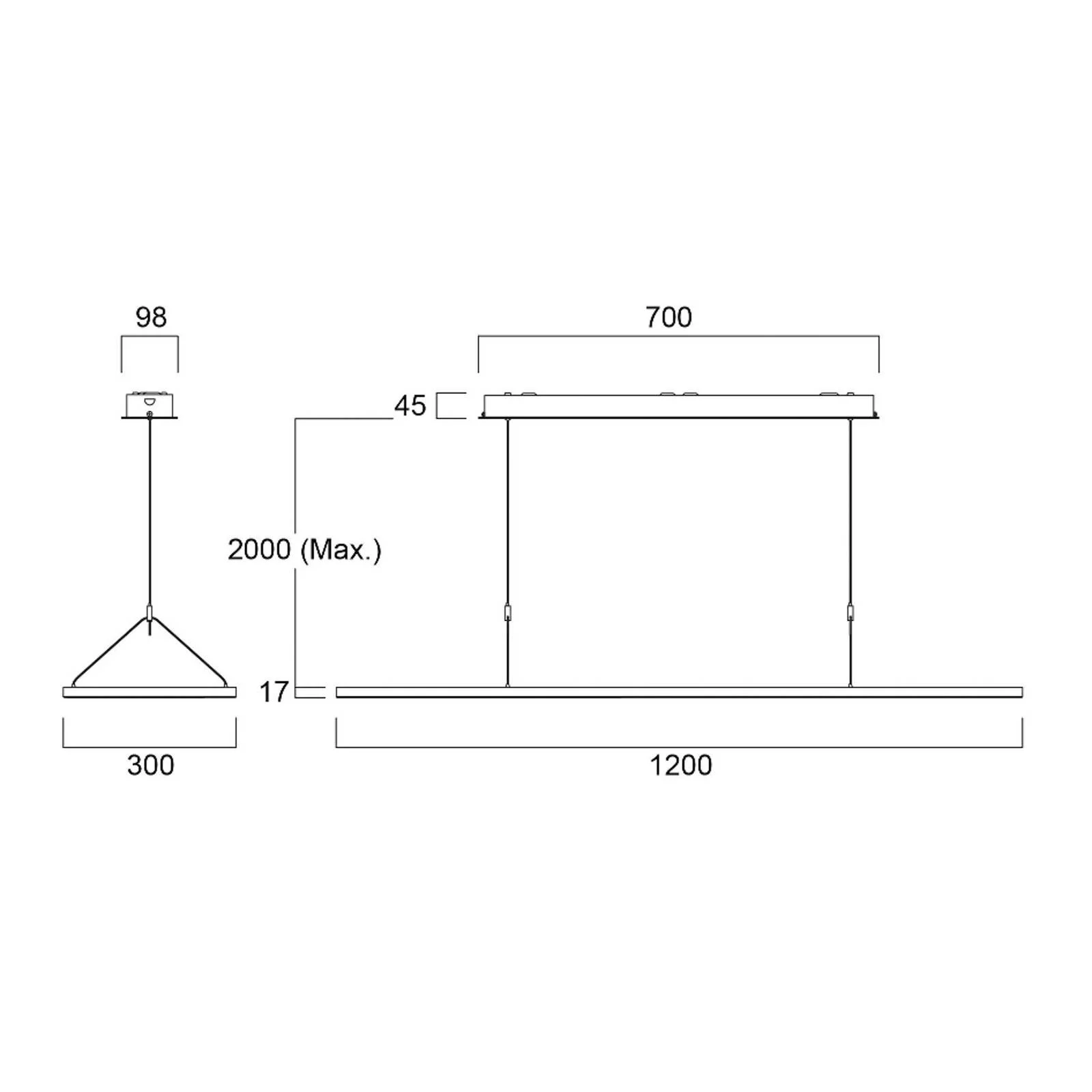 Sylvania LED-Pendelleuchte Areum, 120 x 30 cm, 840 günstig online kaufen