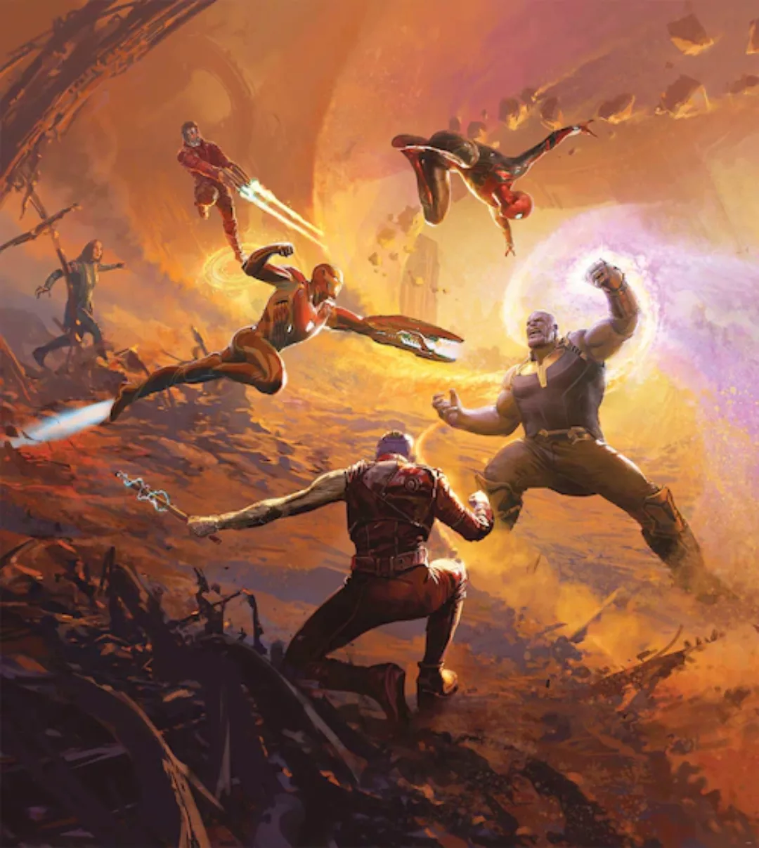 Komar Vliestapete »Avengers Epic Battle Titan«, 250x280 cm (Breite x Höhe) günstig online kaufen