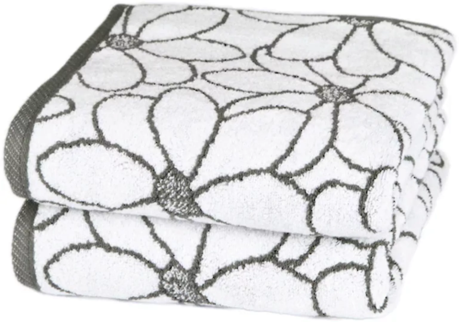 ROSS Handtücher »Blütenfond«, (2 St.), aus feinster Mako-Baumwolle günstig online kaufen