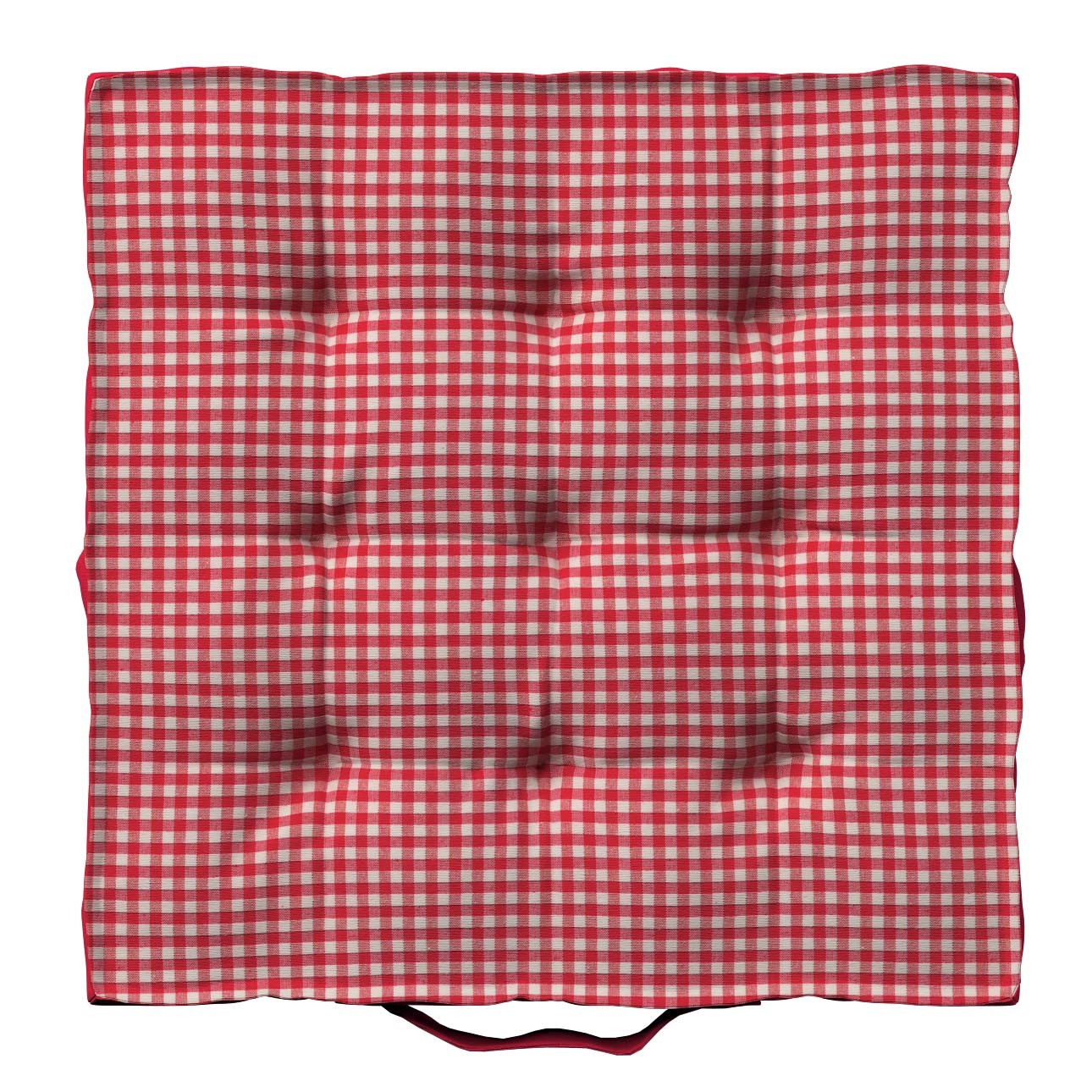 Sitzkissen Jacob mit Handgriff, rot-ecru , 50 x 50 x 10 cm, Quadro (136-15) günstig online kaufen