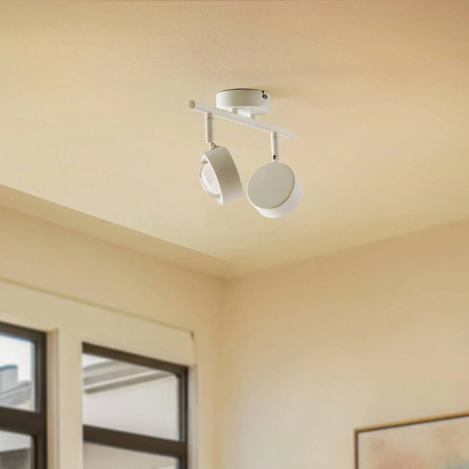 Lindby Strahler Jyla, weiß, Linse, 4.200 K, 2-flg., GX53 günstig online kaufen
