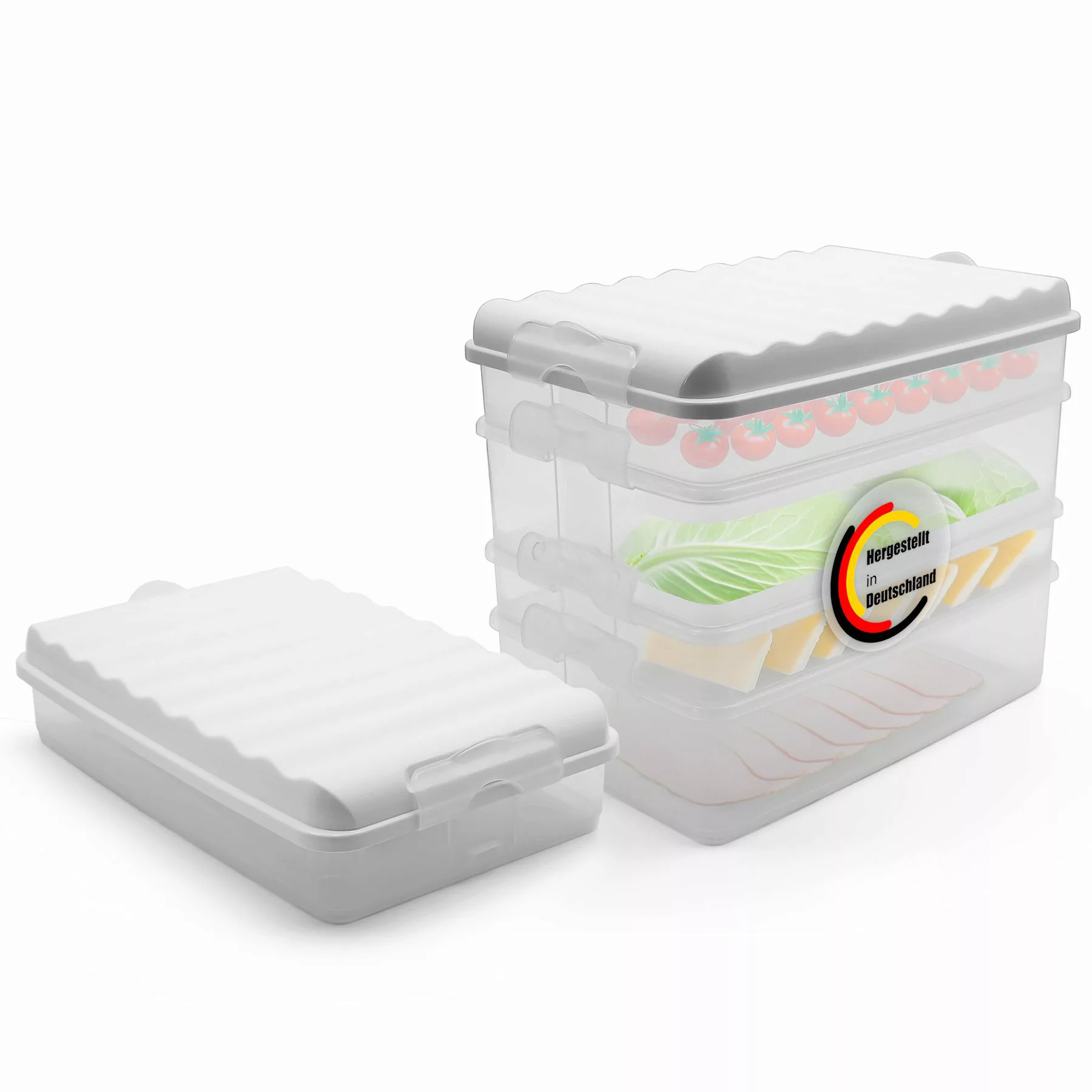 BigDean Aufbewahrungsbox 5 Stück Aufschnittboxen für günstig online kaufen
