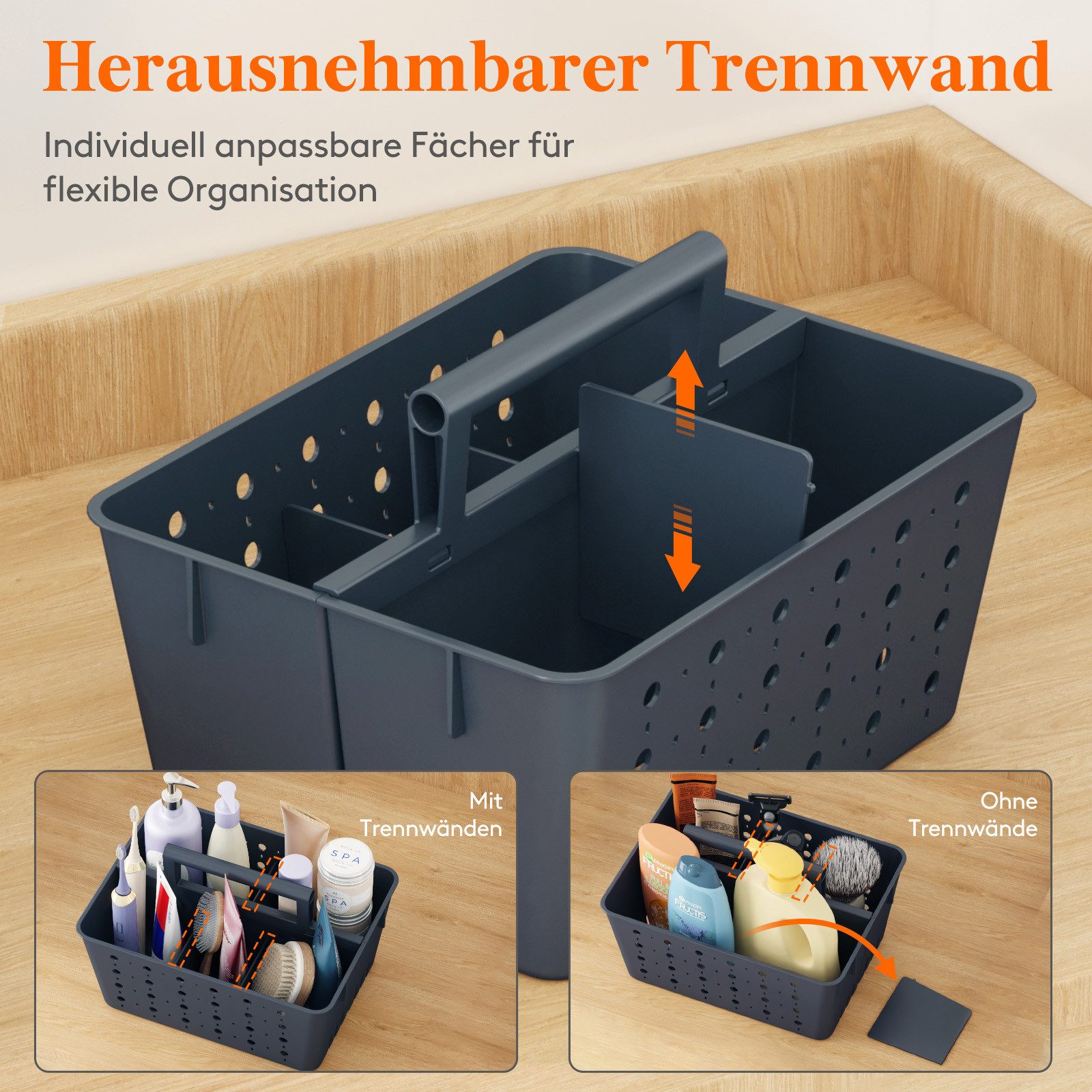 Lifewit Badorganizer Kunststoffkorb mit Griffen, tragbarer günstig online kaufen