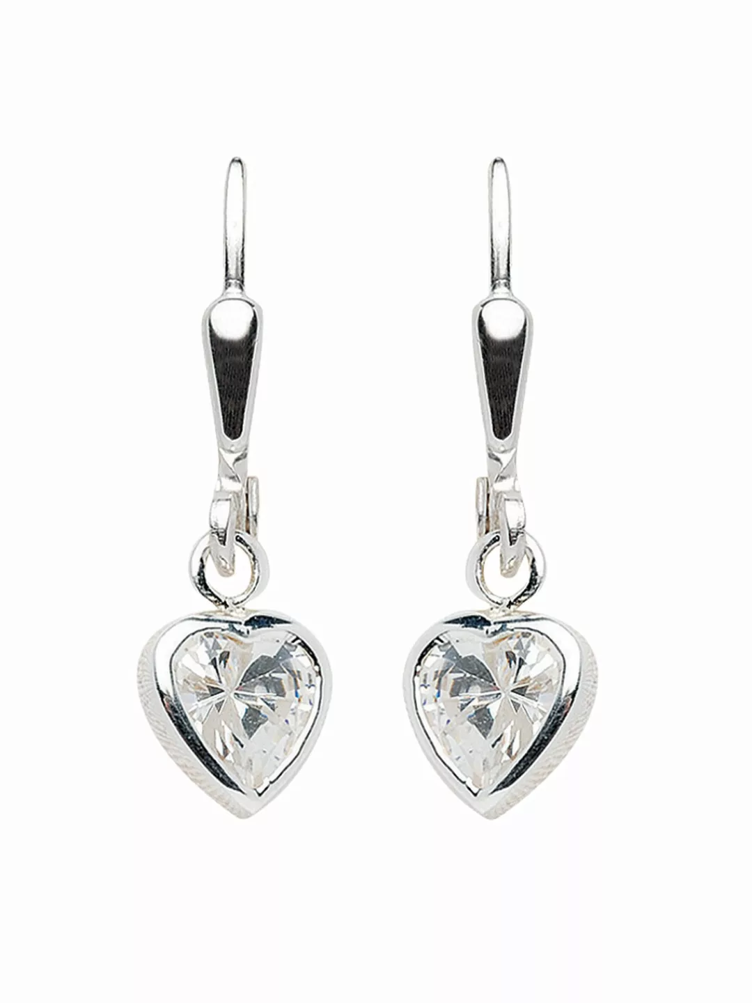 Adelia´s Paar Ohrhänger "1 Paar 925 Silber Ohrringe / Ohrhänger Herz mit Zi günstig online kaufen