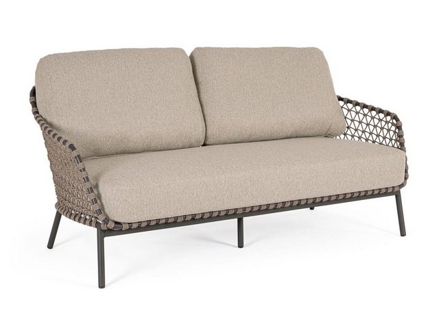 Bizzotto Gartensofa Gartensofa Ivissa aus Metall, Anthrazit günstig online kaufen