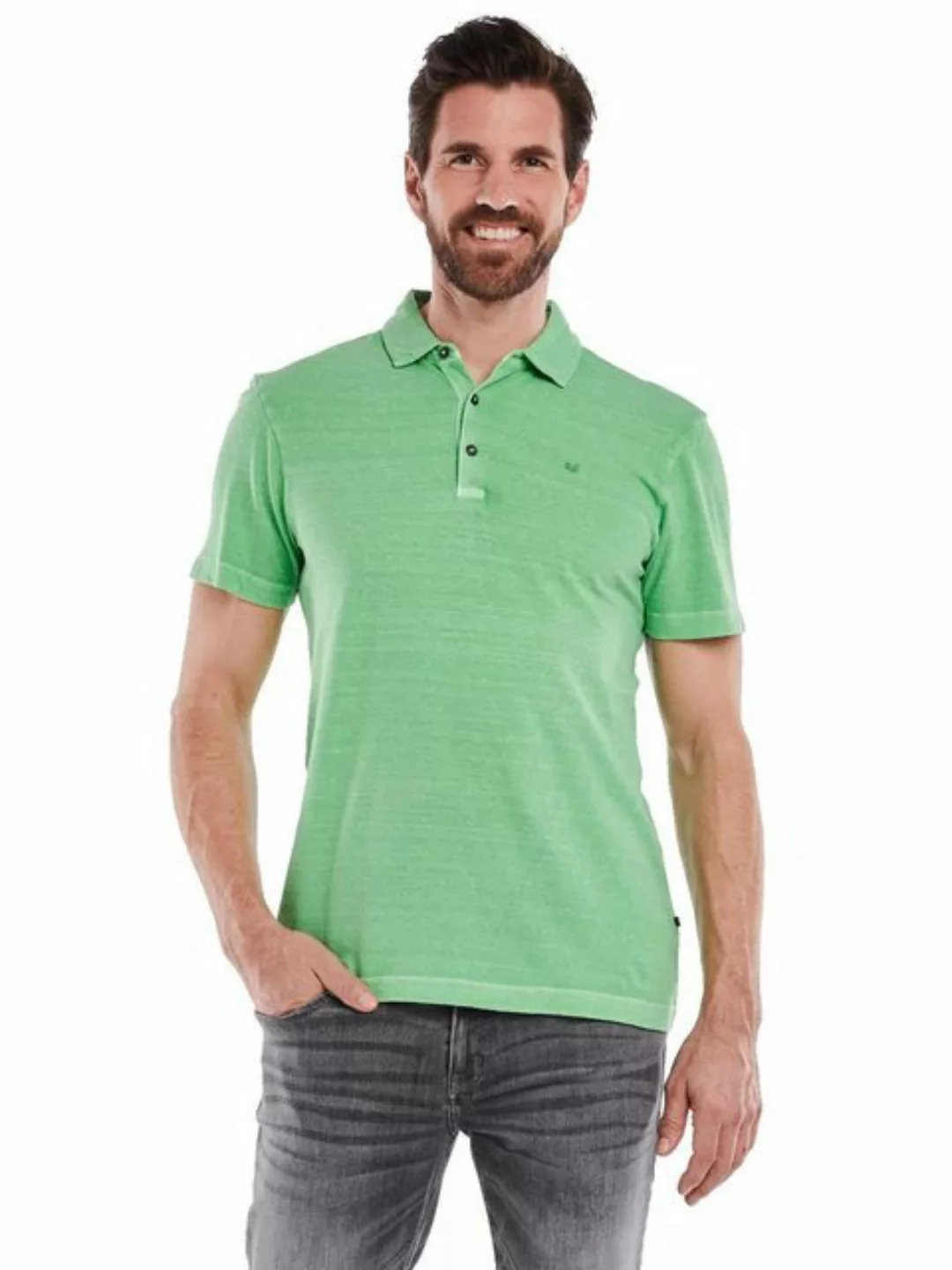 ENGBERS GERMANY T-Shirt Polo-Shirt mit Leinenanteil günstig online kaufen