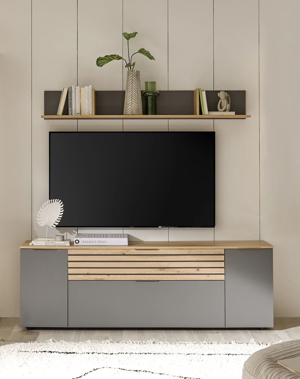HBZ Lowboard "BZ 5110", (1 St.), weiß oder Grau, TV Möbel bis 70 Zoll geeig günstig online kaufen