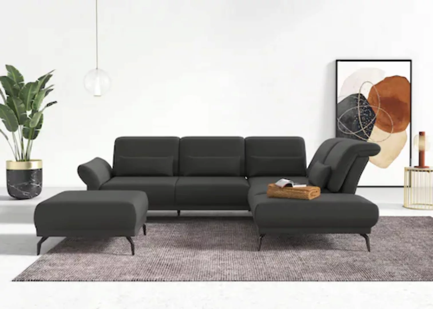 INOSIGN Ecksofa »Coco L-Form«, Sitztiefen-, Arm- und Kopfteilverstellung, C günstig online kaufen