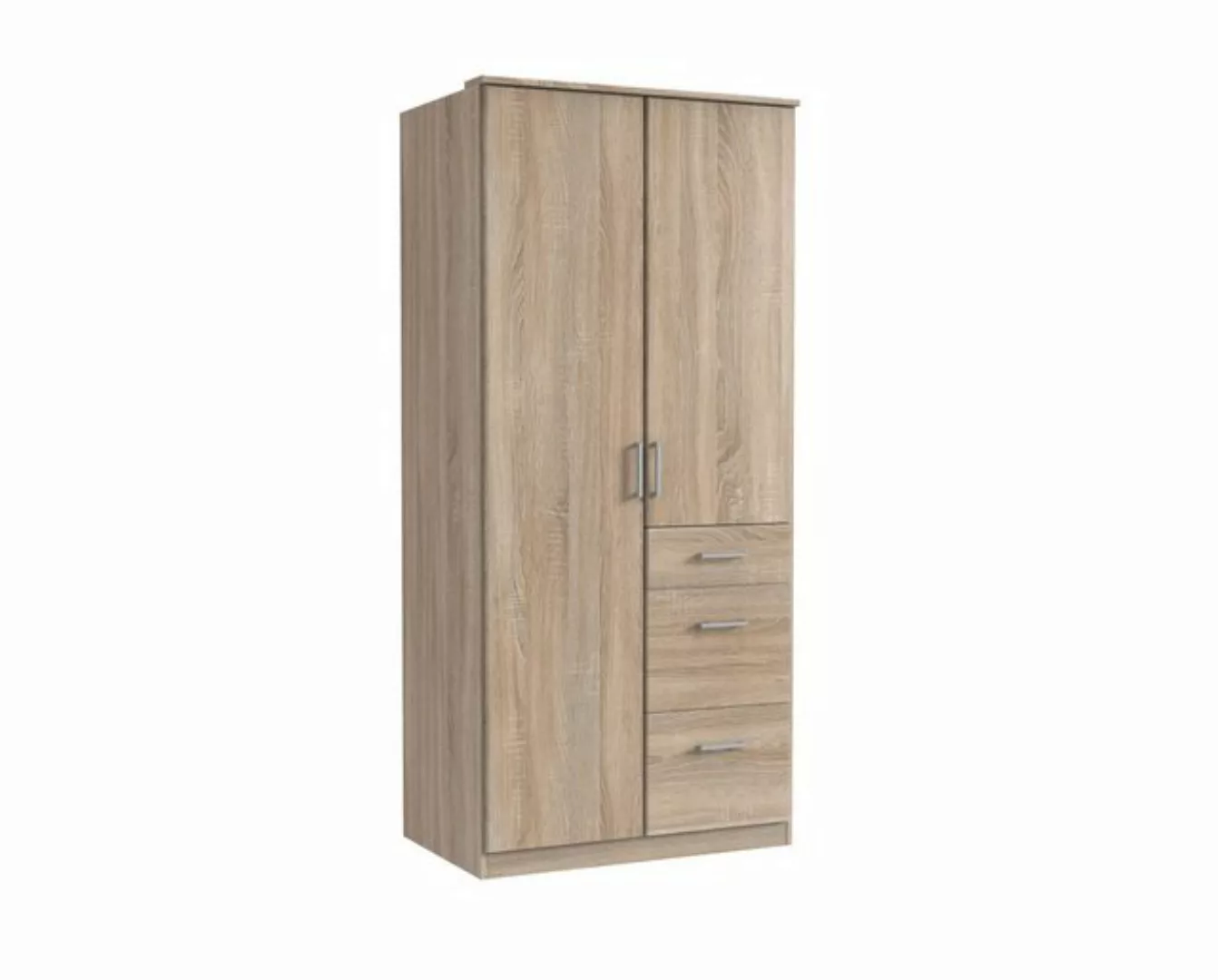 freiraum Kleiderschrank Click (B/H/T: 90x198x58 cm) in Eiche-Sägerau-Nachbi günstig online kaufen