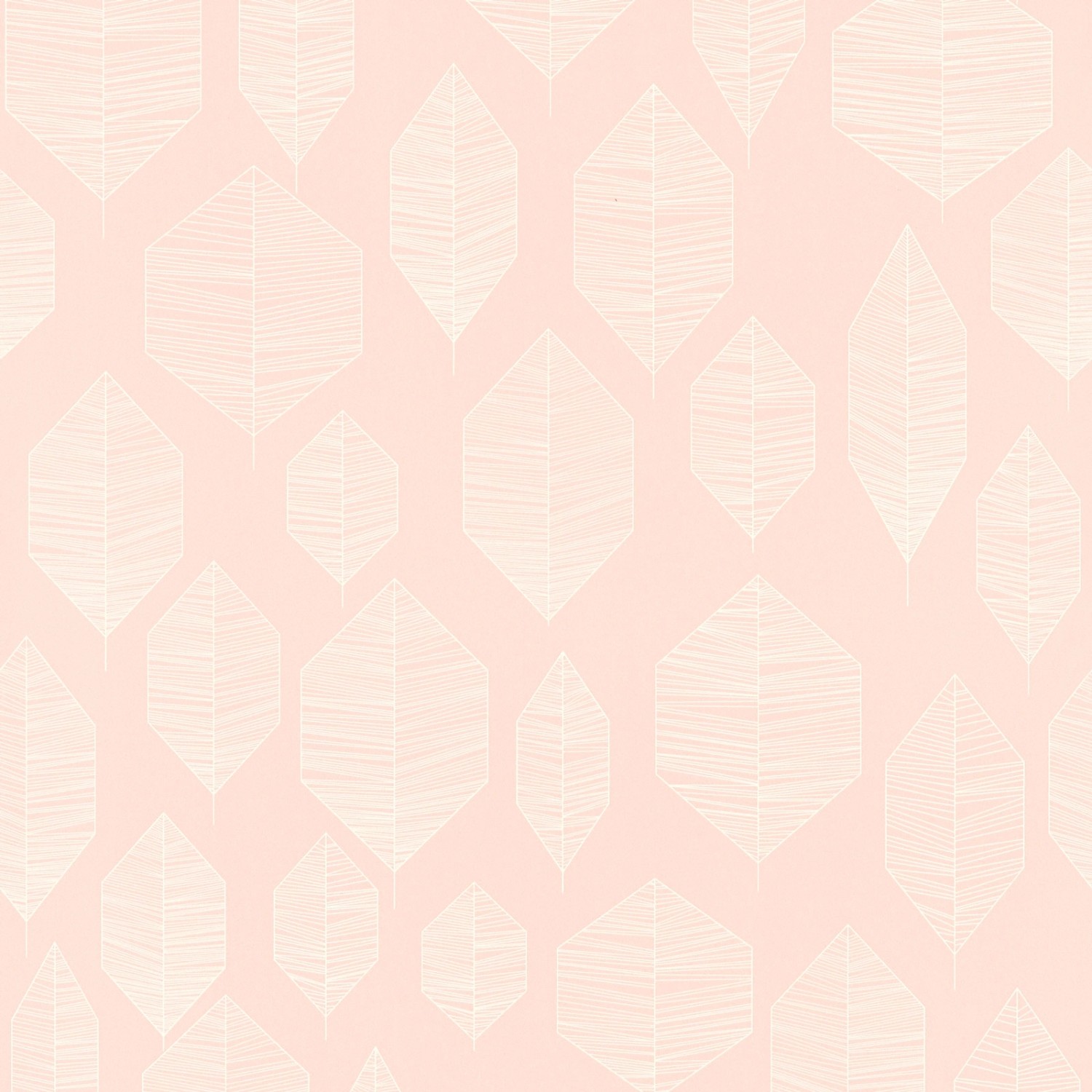 Bricoflor Nordische Tapete Rosa Weiß Moderne Vliestapete mit Blätter Muster günstig online kaufen