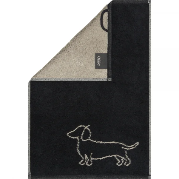 Cawö Handtücher We love Dogs Companion 6248 - Farbe: Schwarz-Beige - 93 - G günstig online kaufen