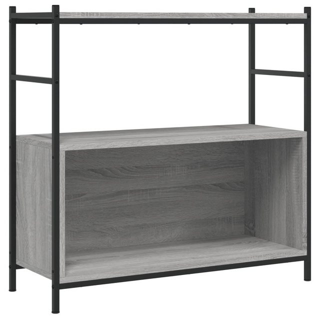 furnicato Bücherregal Grau Sonoma 80x30x78,5 cm Holzwerkstoff und Eisen, 1- günstig online kaufen