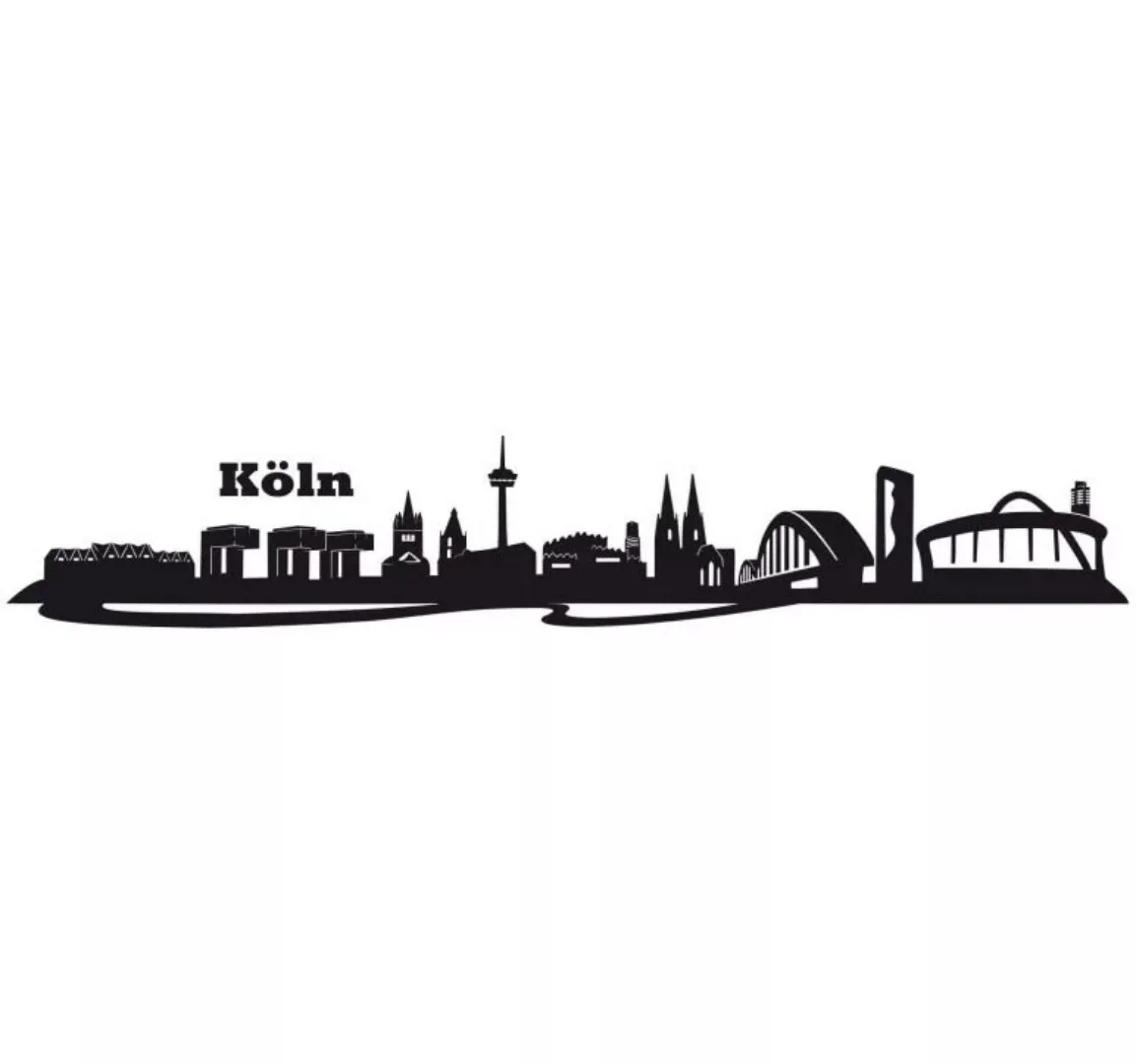 Wall-Art Wandtattoo »XXL Stadt Skyline Köln Stadt 120cm«, (1 St.), selbstkl günstig online kaufen