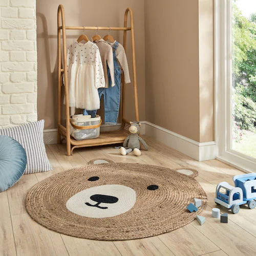 FLAIR RUGS Teppich »Jute Kinder«, rund, Kinder Naturfaser Teppich günstig online kaufen