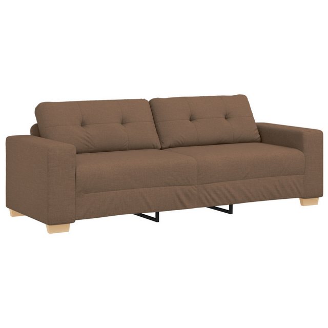 vidaXL Sofa Set von 3 Braun Stoff Groß Ergonomisch Sofa Set, 3 Teile günstig online kaufen