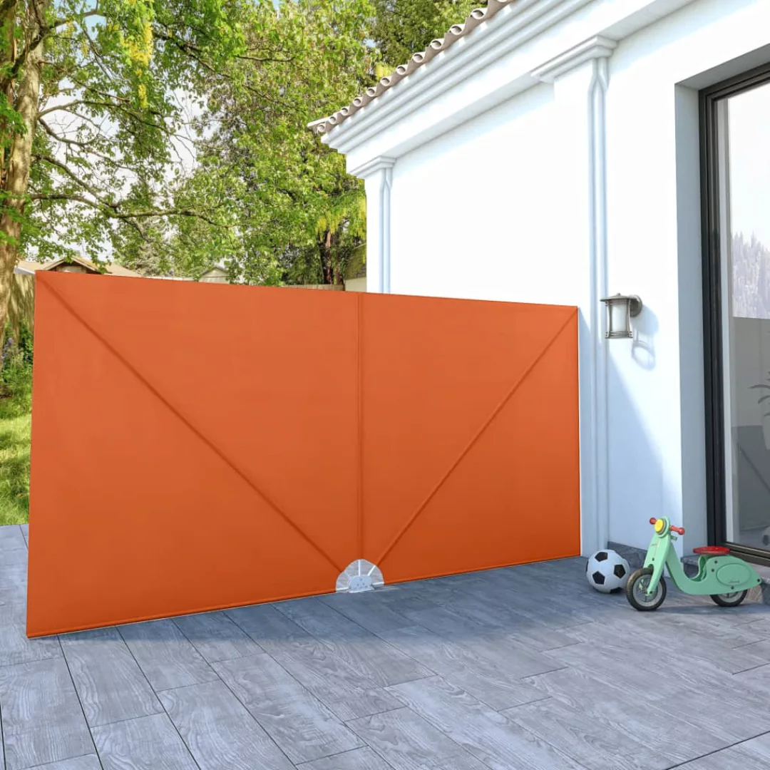 Faltbarer Terrassen-seitenfächer Terracotta-rot 400ã200 Cm günstig online kaufen