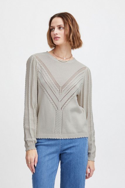 Atelier Rêve Strickpullover IRMADELE LS Modischer Strickpullover mit Ajours günstig online kaufen