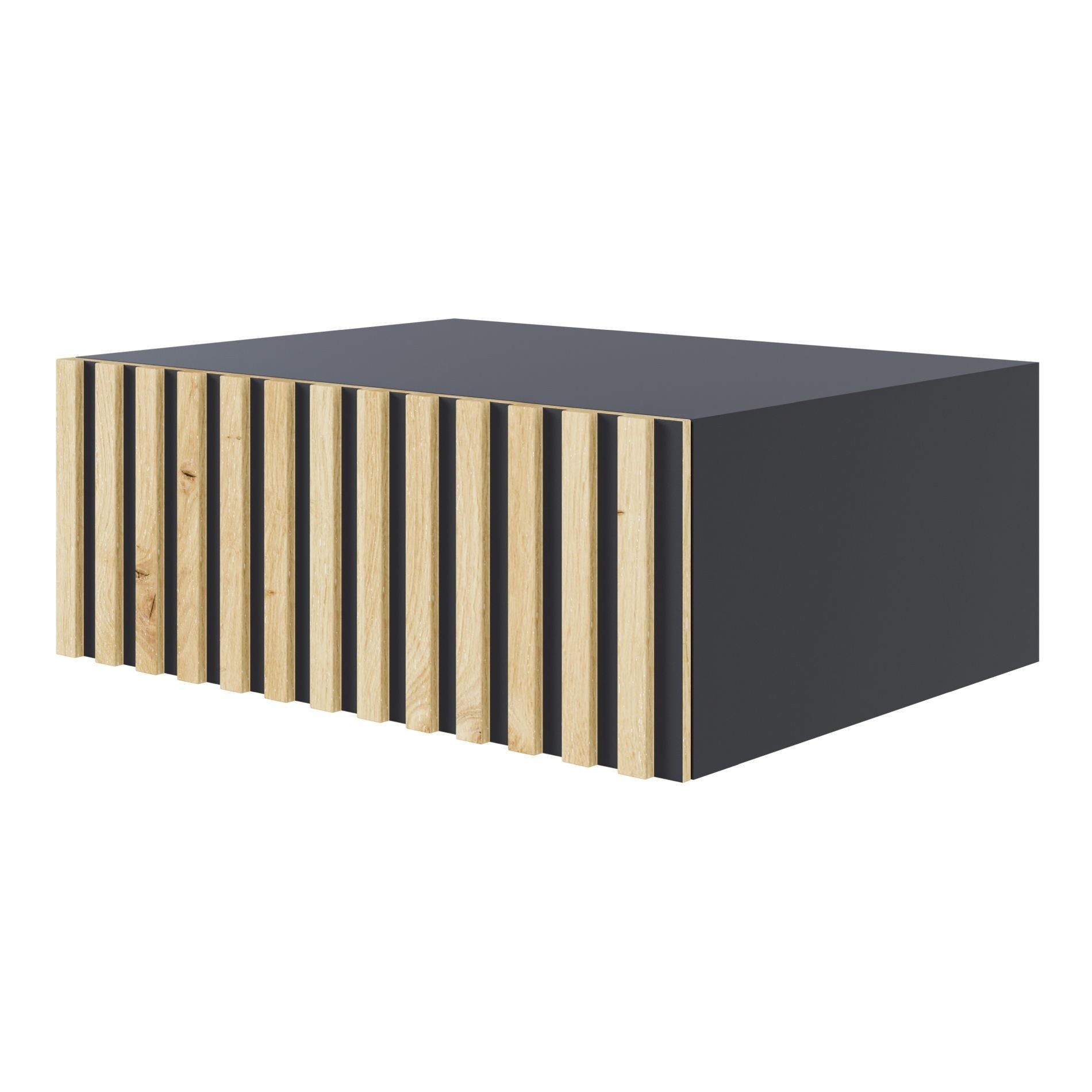 Selsey Nachttisch TELIRE, Platzsparende Wandmontage, Lamellenfront, günstig online kaufen
