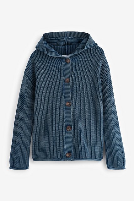 Next Strickjacke Durchgeknöpfte Kapuzenjacke (1-tlg) günstig online kaufen