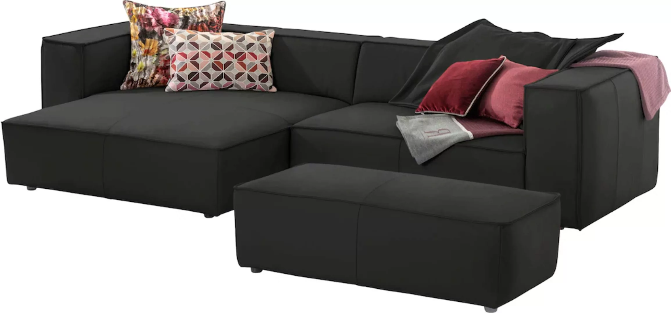 W.SCHILLIG Ecksofa »around-the-block«, (Spar-Set), inklusive Hocker, mit el günstig online kaufen