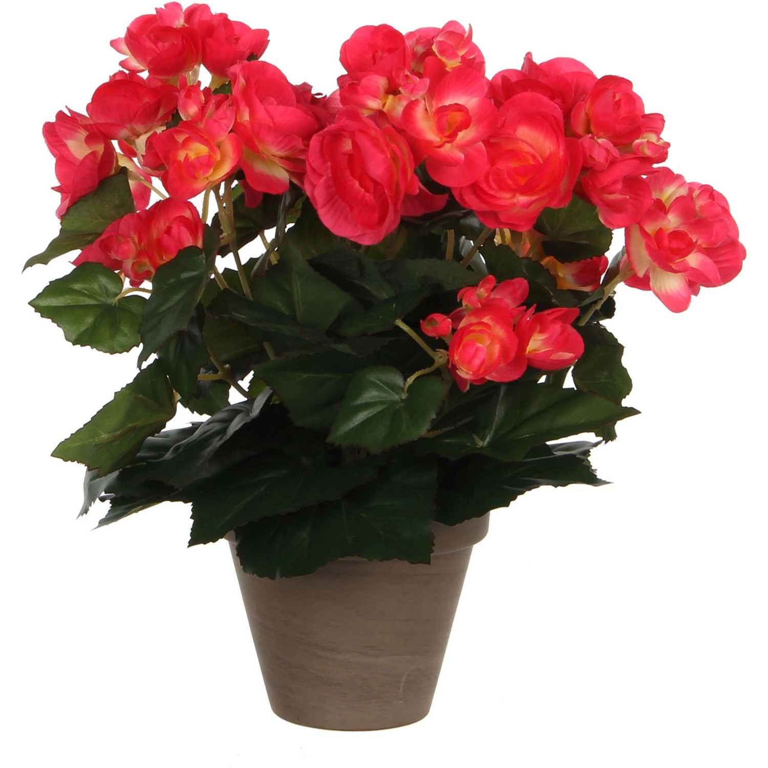 Kunstblume Begonia Dunkelrosa Topf-Ø 11,5 cm H 30 cm, Ø: 25 cm günstig online kaufen