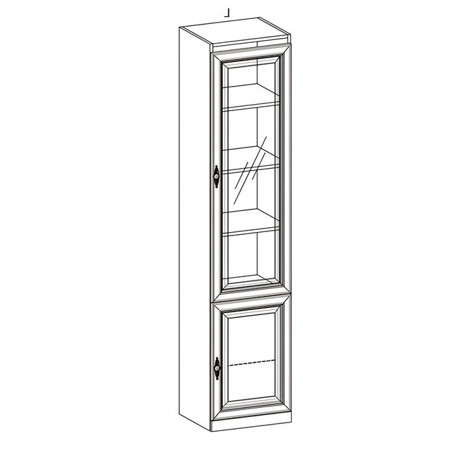 Xlmoebel Vitrine Möbelsystem für das Wohnzimmer mit Schrank, Regal und Vitr günstig online kaufen