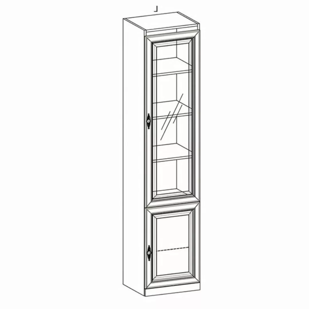 Xlmoebel Vitrine Möbelsystem für das Wohnzimmer mit Schrank, Regal und Vitr günstig online kaufen