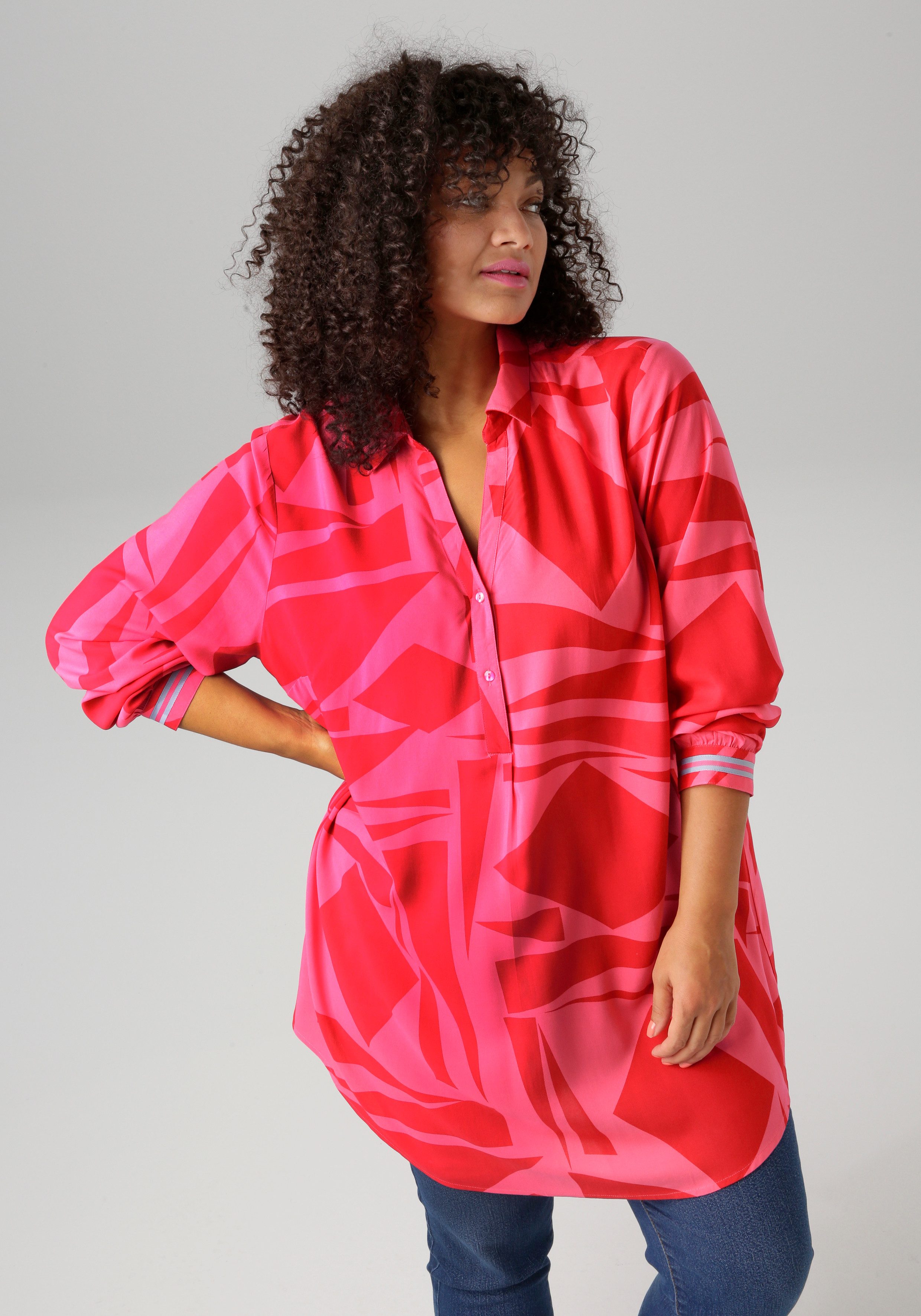 Aniston PLUS Longbluse mit farbenfrohem, großflächigem günstig online kaufen