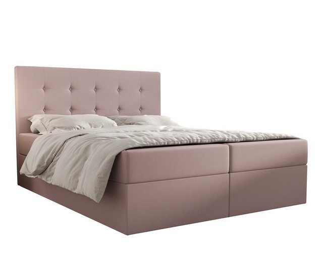 Furnix Boxspringbett FISON 140/160/180x200 Polsterbett mit Bettkasten und K günstig online kaufen