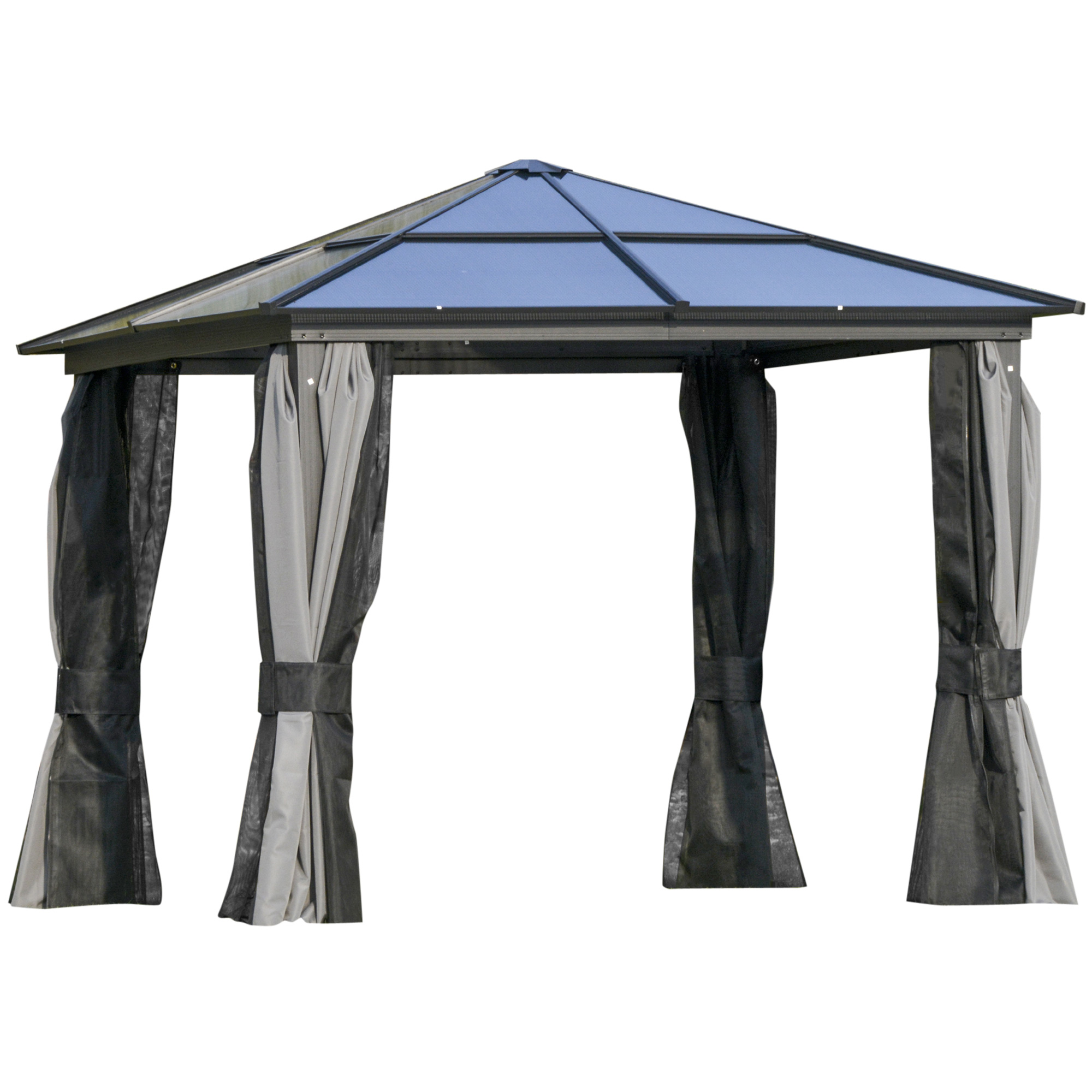 Outsunny Luxus Pavillon Gartenpavillon Alu Partyzelt Gartenzelt mit lichtdu günstig online kaufen