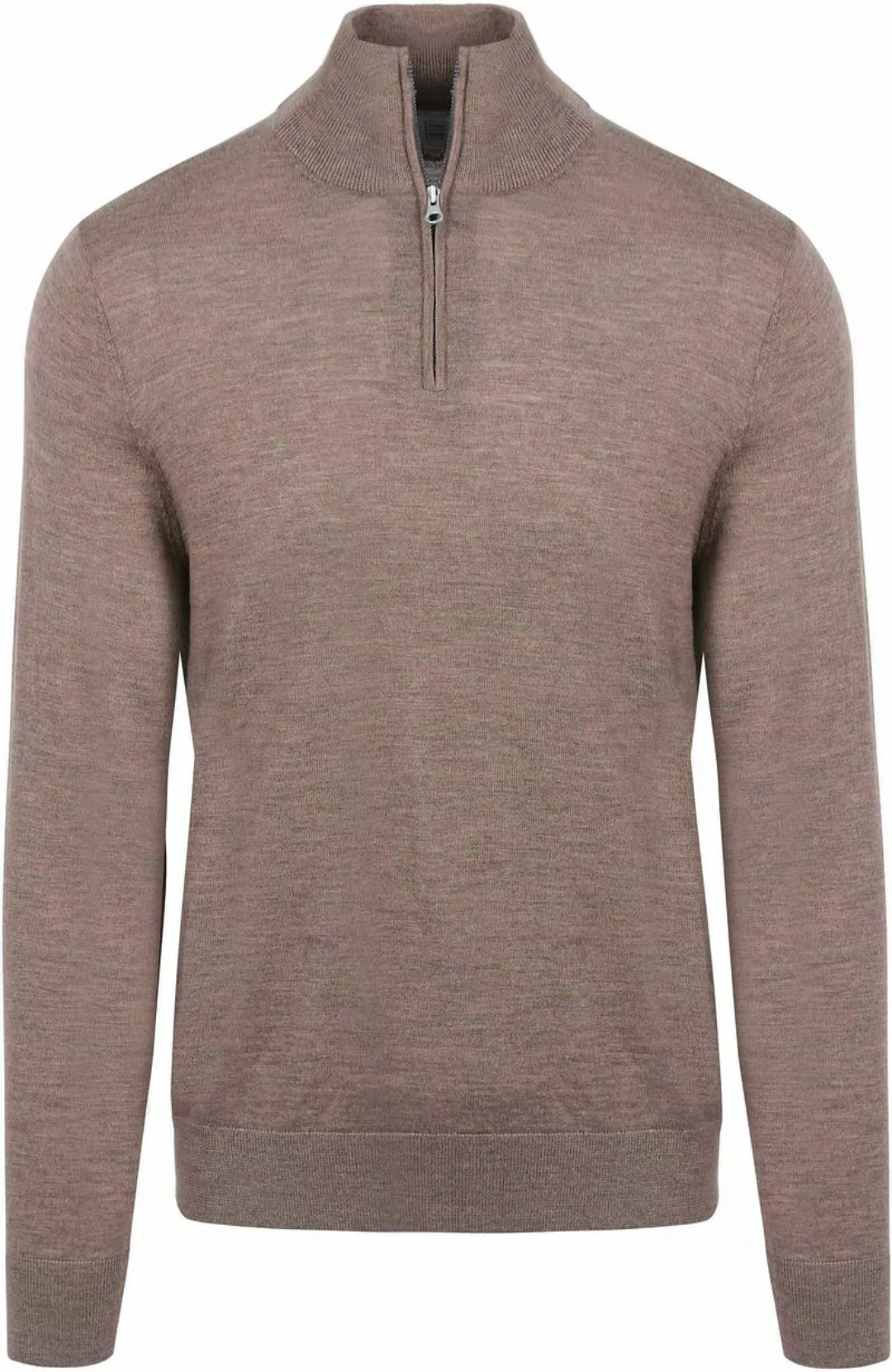 King Essentials The Michael Half Zip Pull Merino Braun - Größe XXL günstig online kaufen