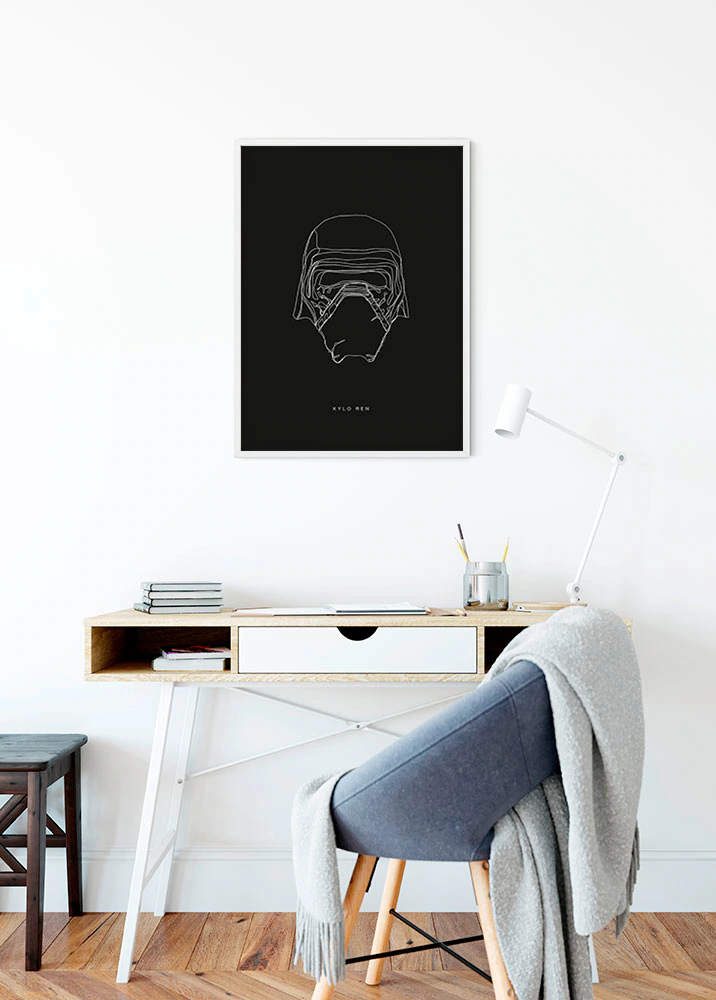 Komar Bild "Star Wars Lines Dark Side Kylo", Star Wars, (1 St.), Wandbild z günstig online kaufen