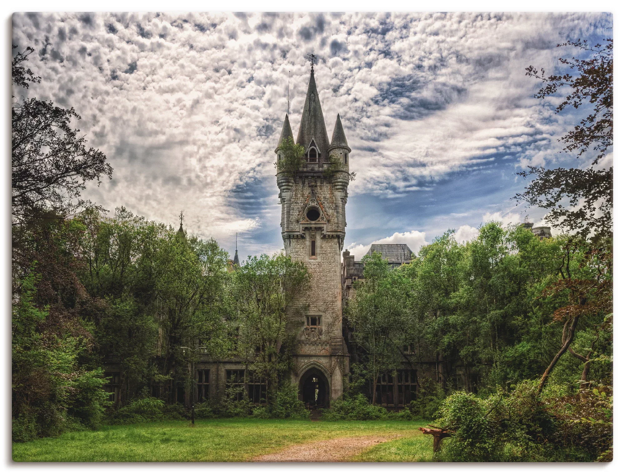 Artland Wandbild "Verlassenes Schloß Chateau - Lost Place", Gebäude, (1 St. günstig online kaufen