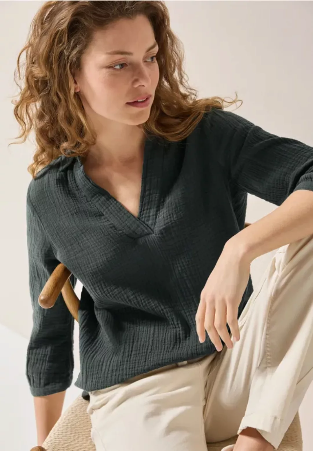 Cecil Klassische Bluse, mit 3/4 Ärmeln günstig online kaufen