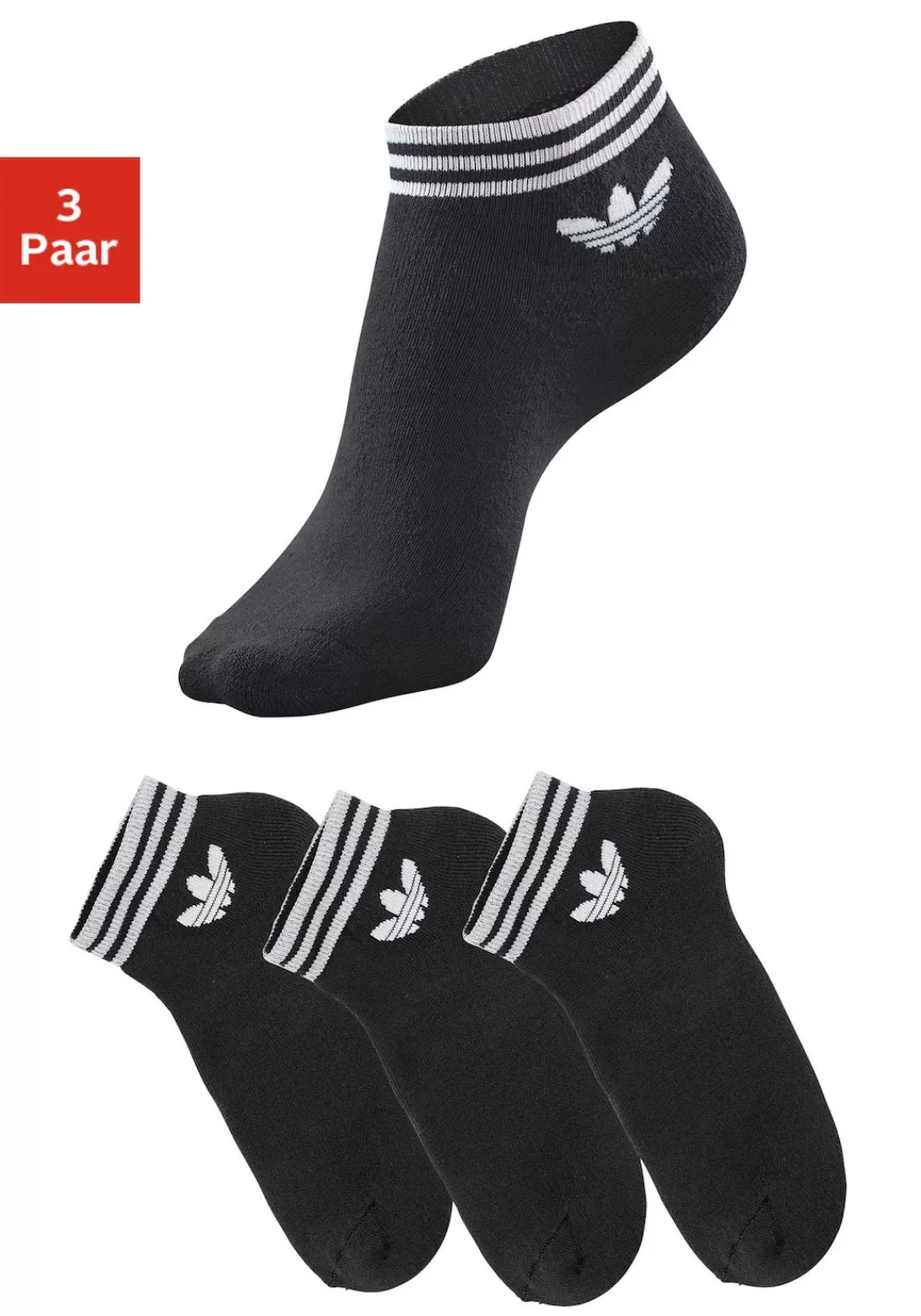 adidas Originals Socken "TREFOIL ANKLE, 3 PAAR" günstig online kaufen