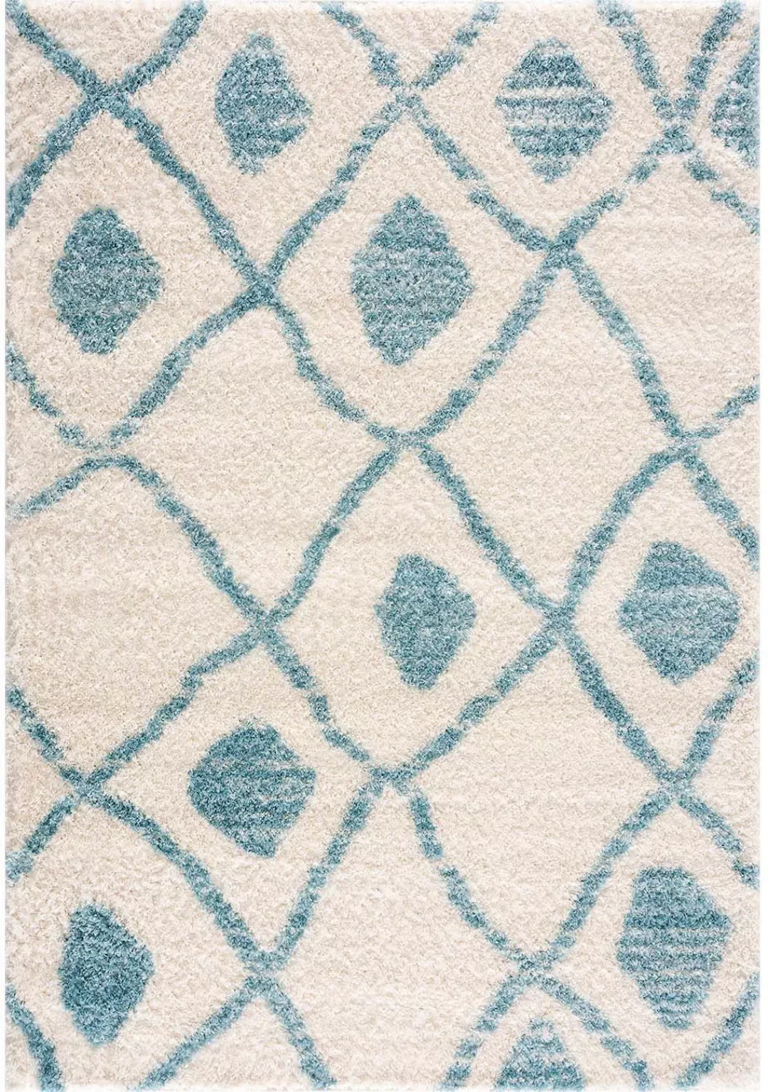carpet city® Shaggy Pulpy 563 Blau blau-kombi Gr. 200 x 290 günstig online kaufen