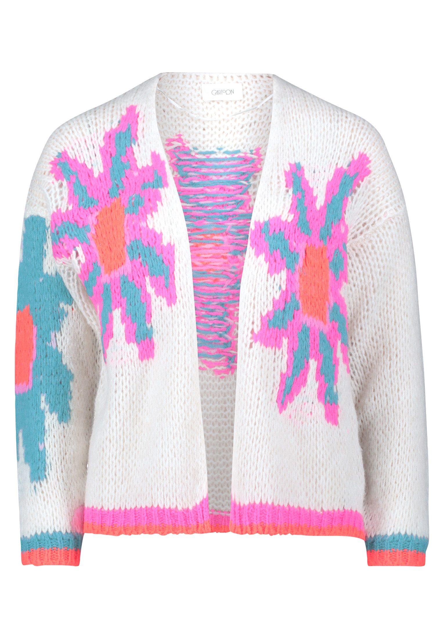 Cartoon Strickjacke Cartoon Damen Strick-Cardigan mit günstig online kaufen