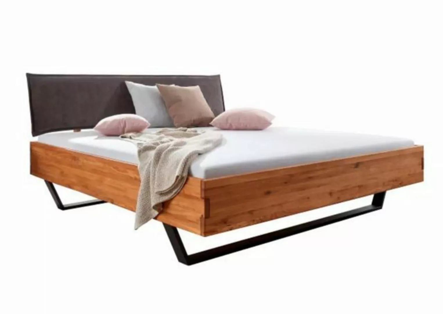 Main Möbel Massivholzbett Doppelbett 'Amelie' 200x200cm Wildeiche massiv günstig online kaufen