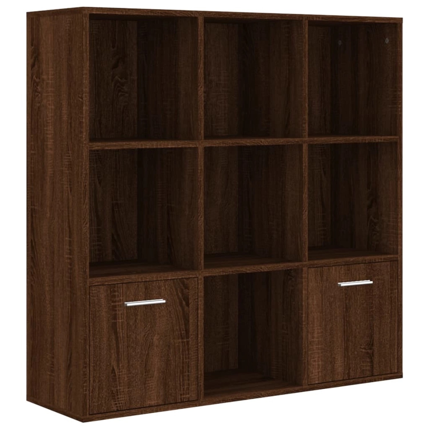 vidaXL Bücherschrank Eichen-Optik 98x30x98 cm Braun günstig online kaufen