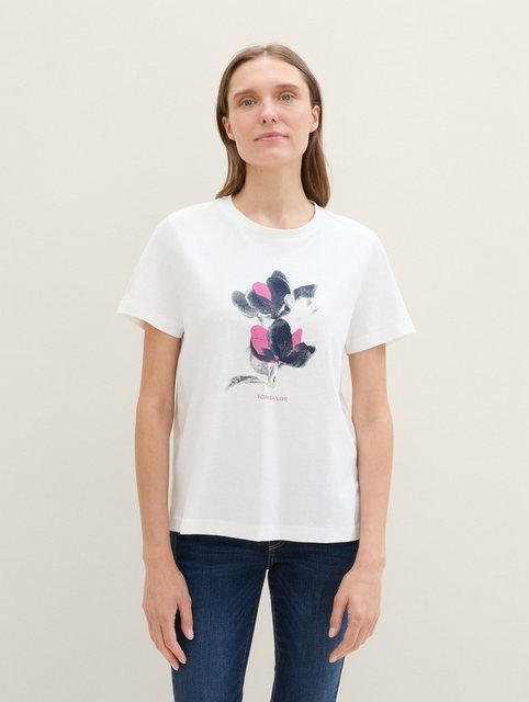 TOM TAILOR T-Shirt Print T-Shirt mit Bio-Baumwolle günstig online kaufen
