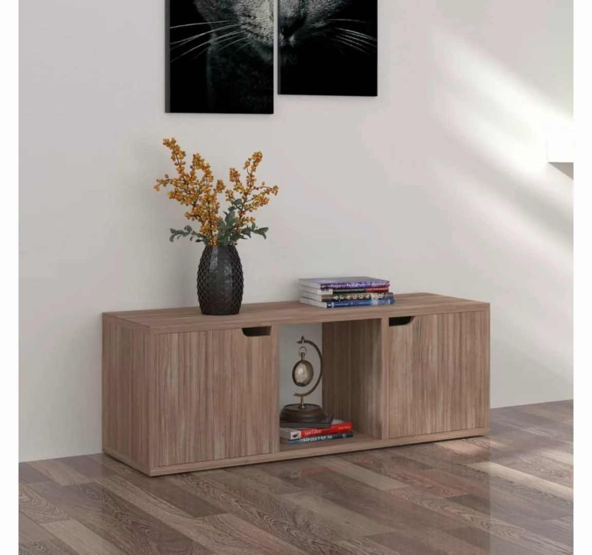 furnicato TV-Schrank Grau Sonoma-Eiche 88,5x27,5x30,5 cm Holzwerkstoff günstig online kaufen