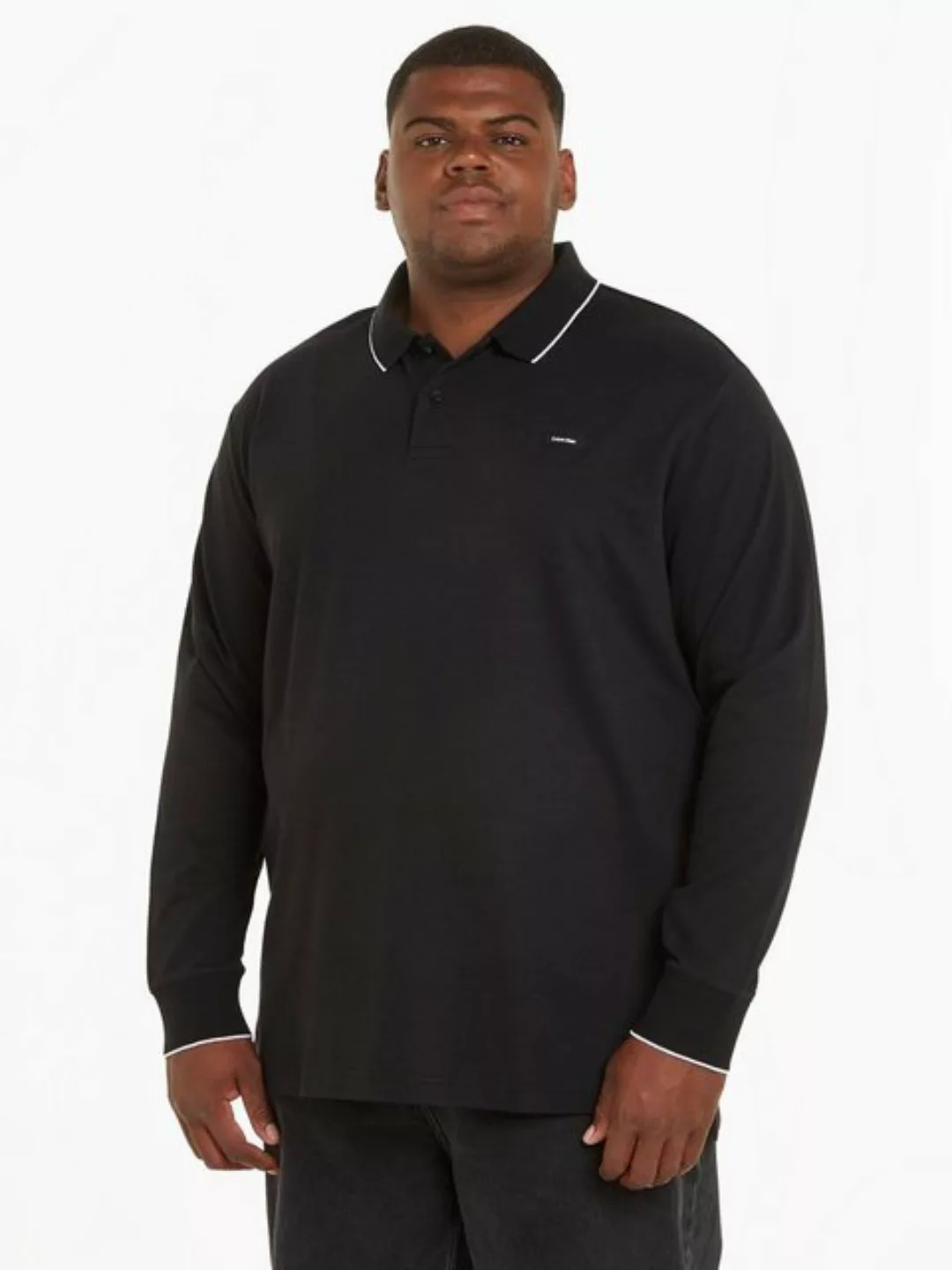 Calvin Klein Big&Tall Poloshirt BT_STRETCH PIQUE TIPPING LS POLO mit Marken günstig online kaufen