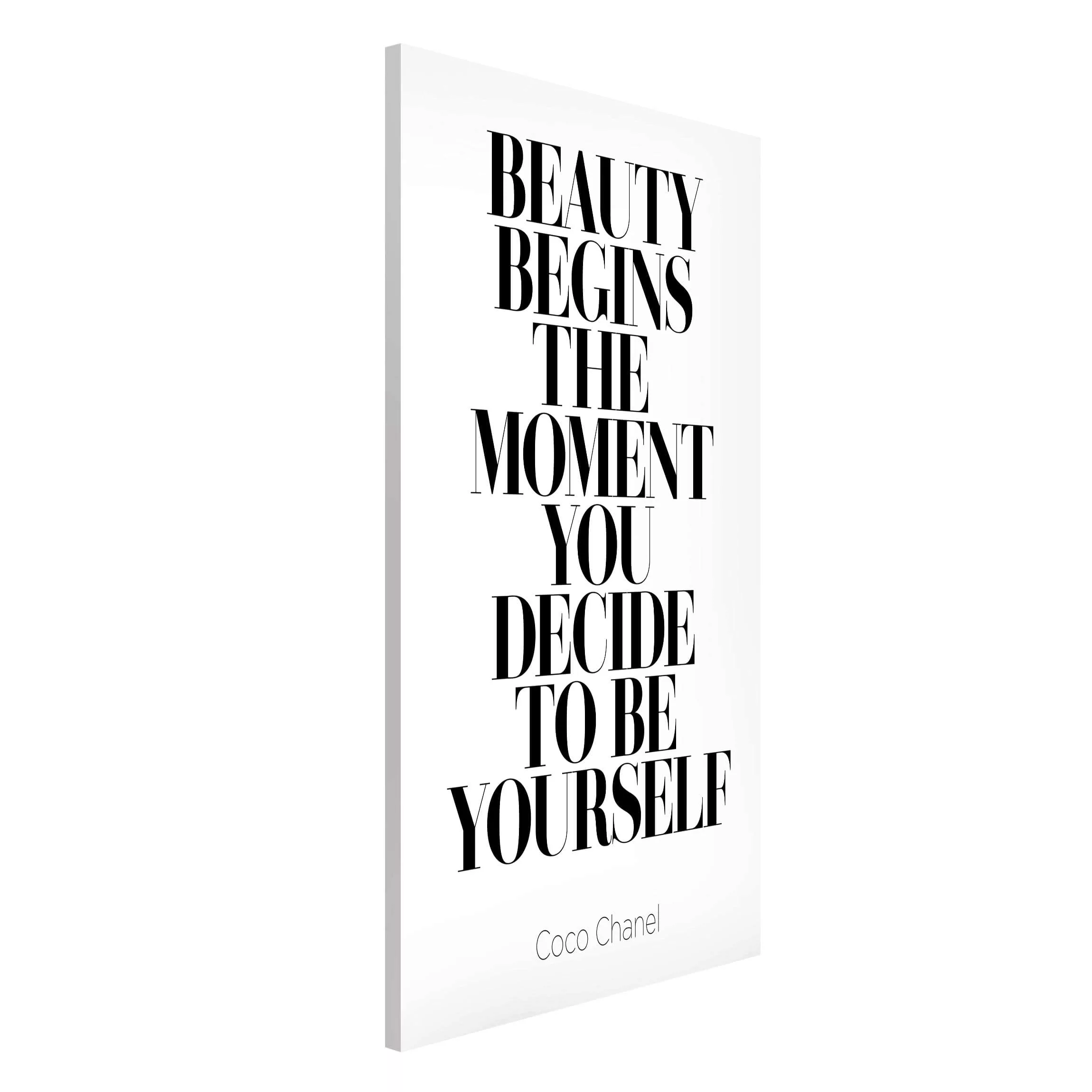 Magnettafel Spruch - Hochformat 3:4 Be yourself Coco Chanel günstig online kaufen