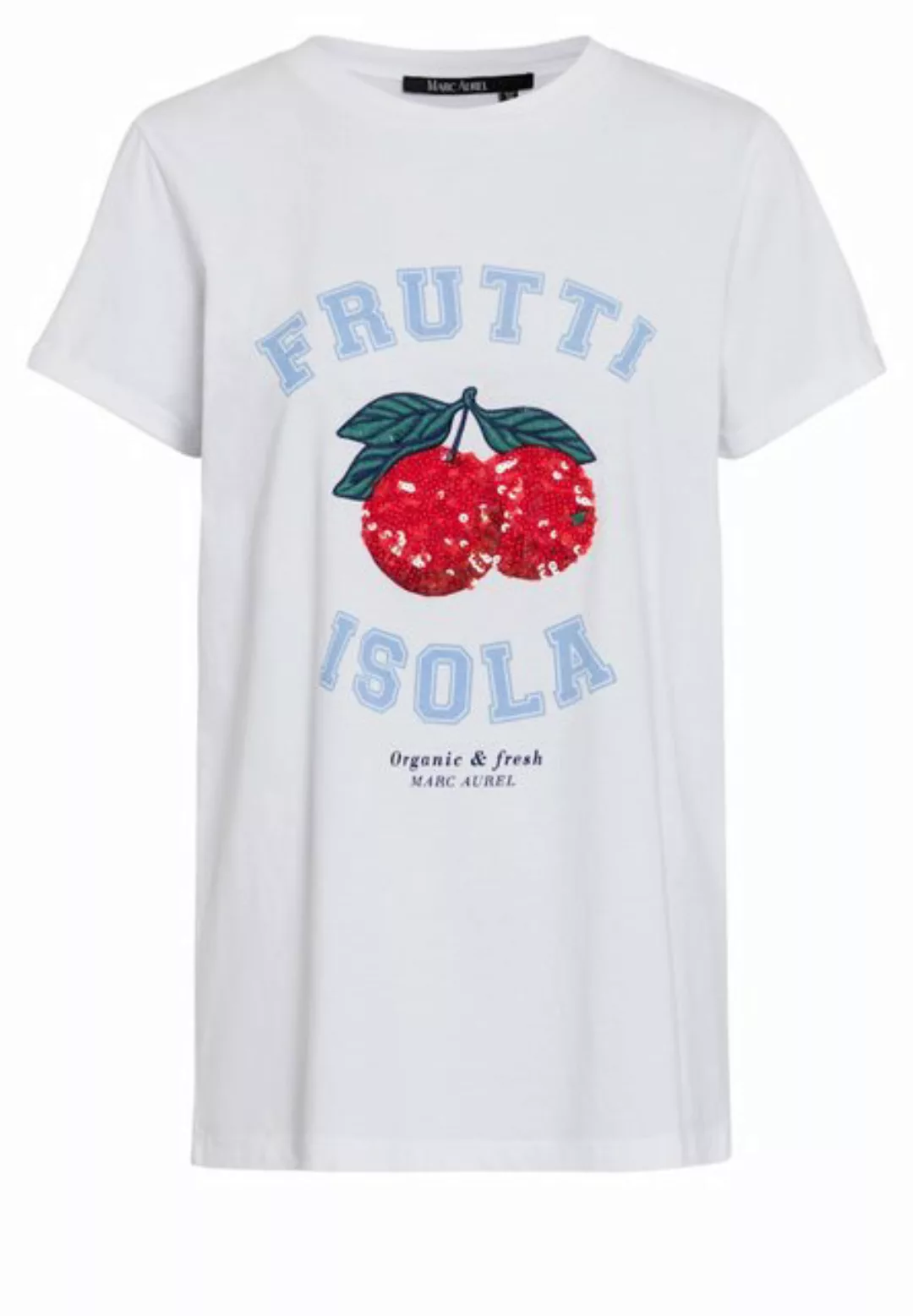 MARC AUREL T-Shirt mit Frutti Isola Print und Stickerei günstig online kaufen