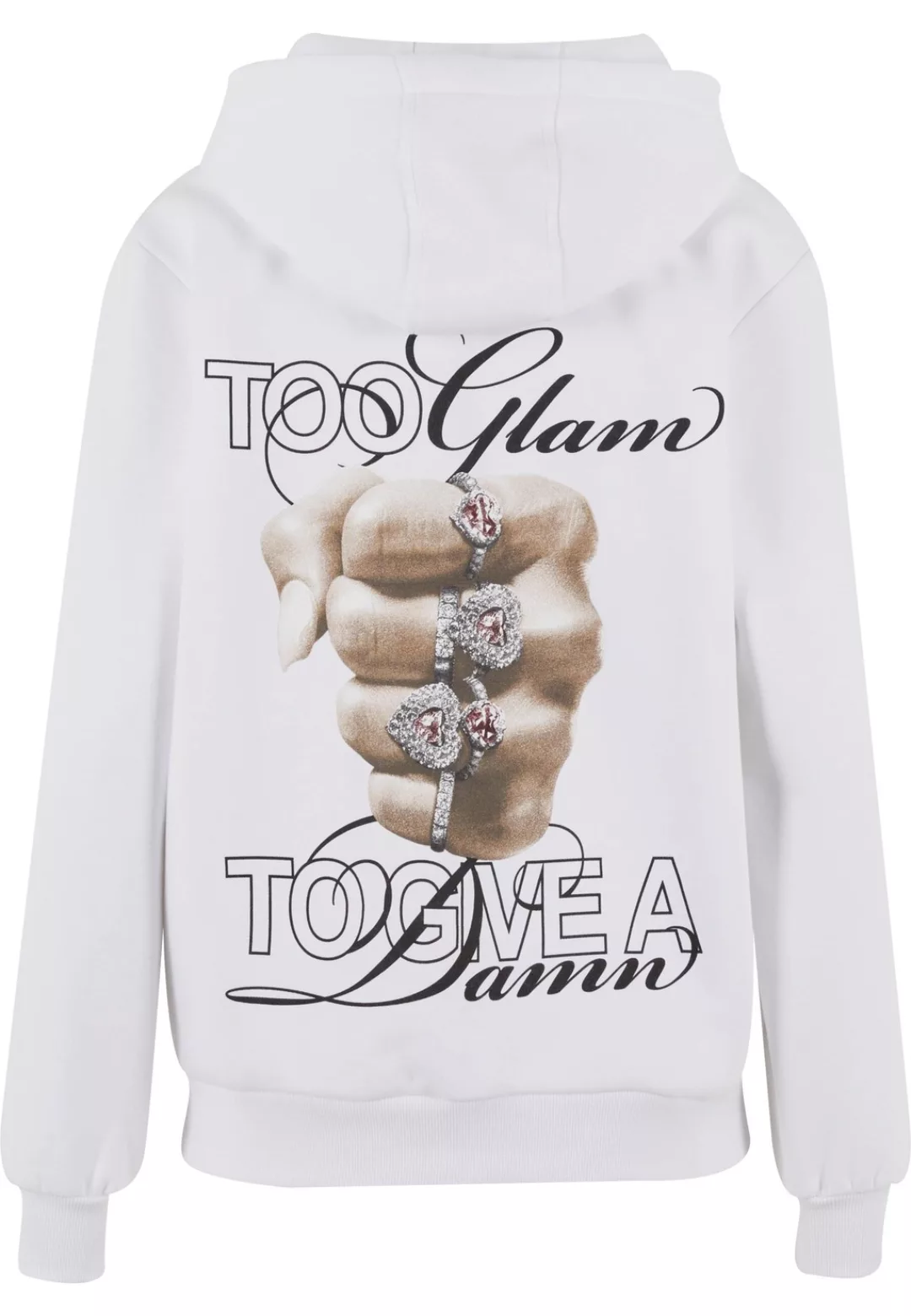 Miss Tee Kapuzenpullover "Miss Tee Give A Damn Ladies Fluffy Hoody" günstig online kaufen