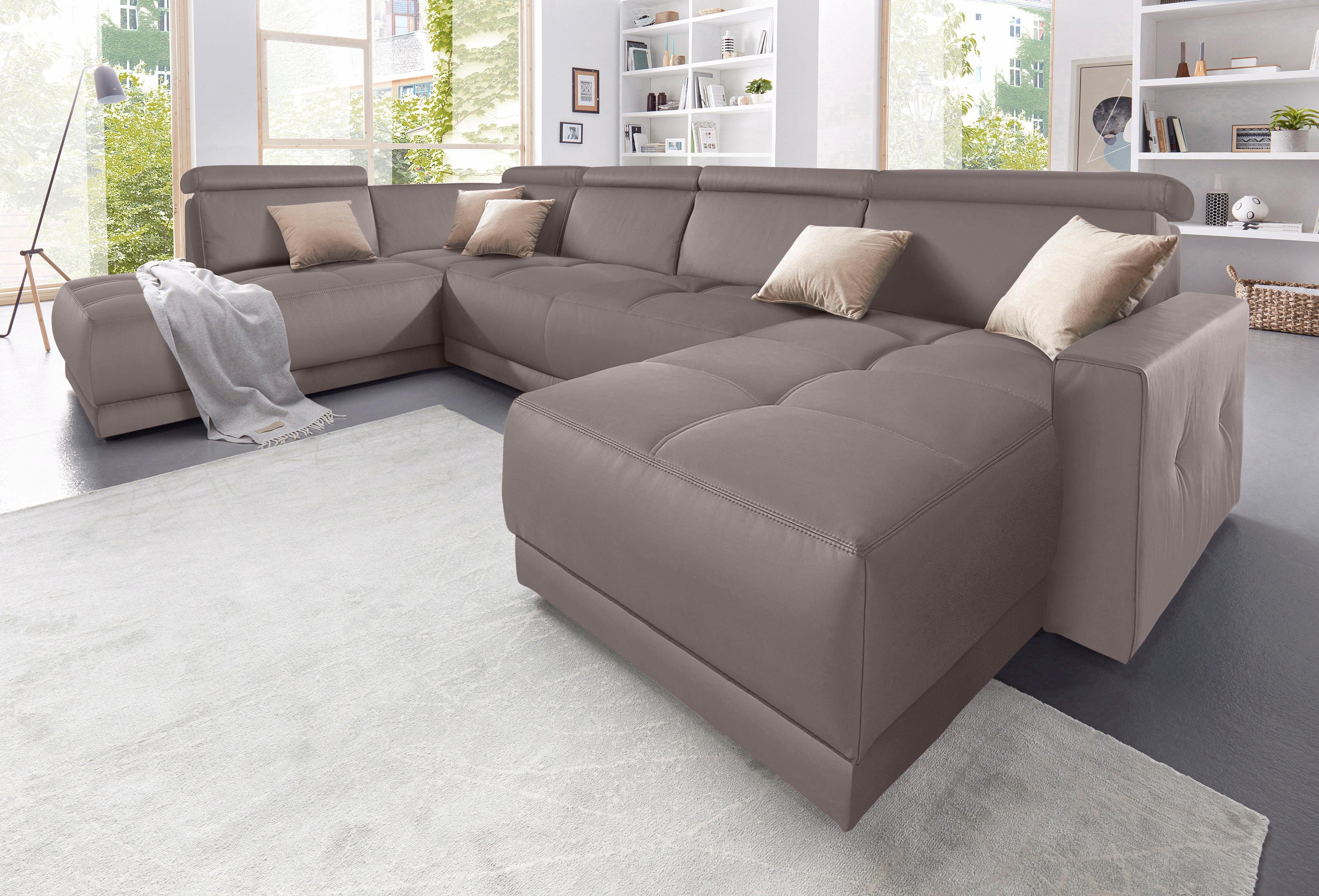 DOMO collection Wohnlandschaft "Ava moderne Sitzheftung mit toller Doppelna günstig online kaufen