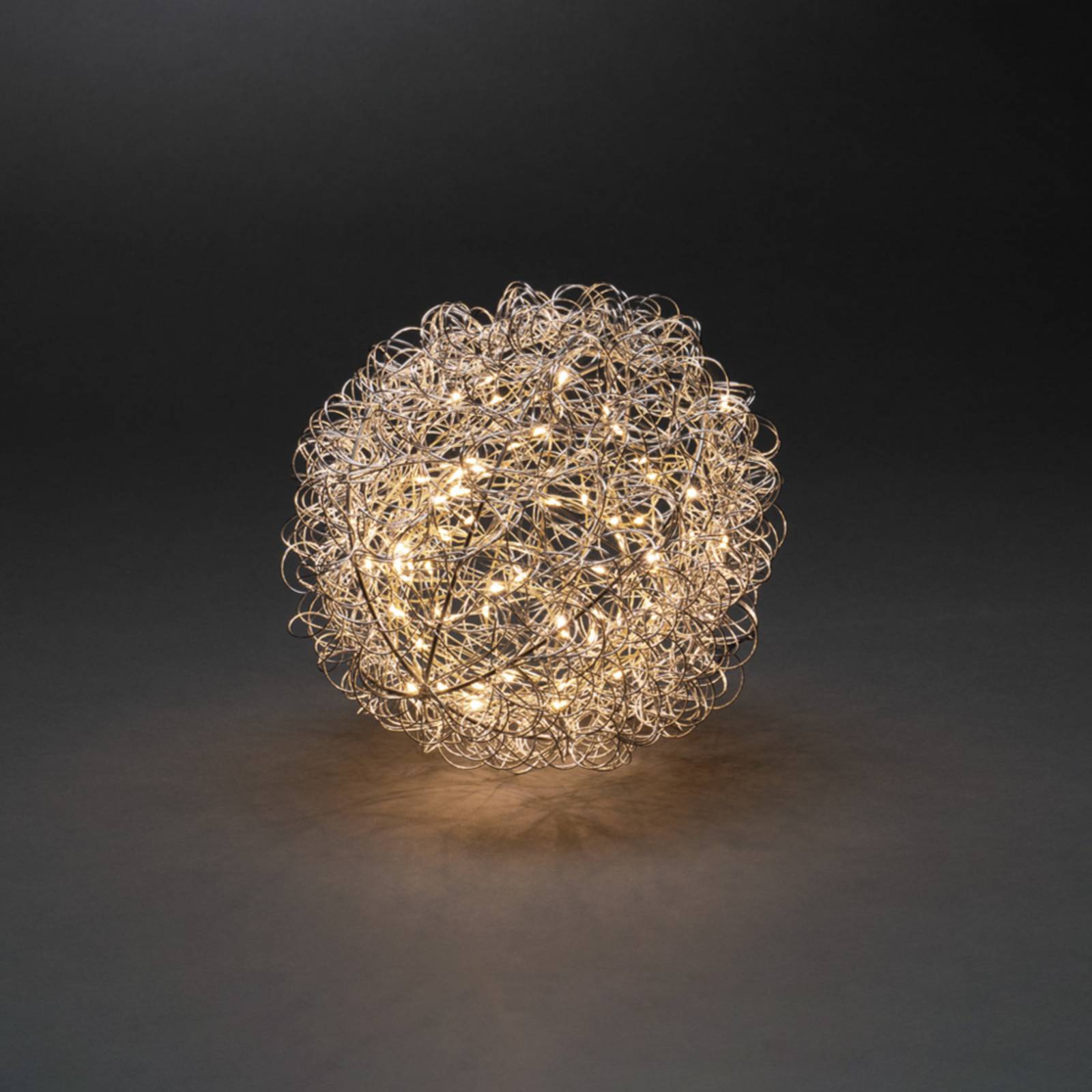 LED-Dekoleuchte Drahtball, Ø 25cm, 80 LEDs günstig online kaufen
